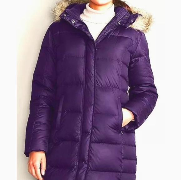 Eddie Bauer duffle down long trench coat S